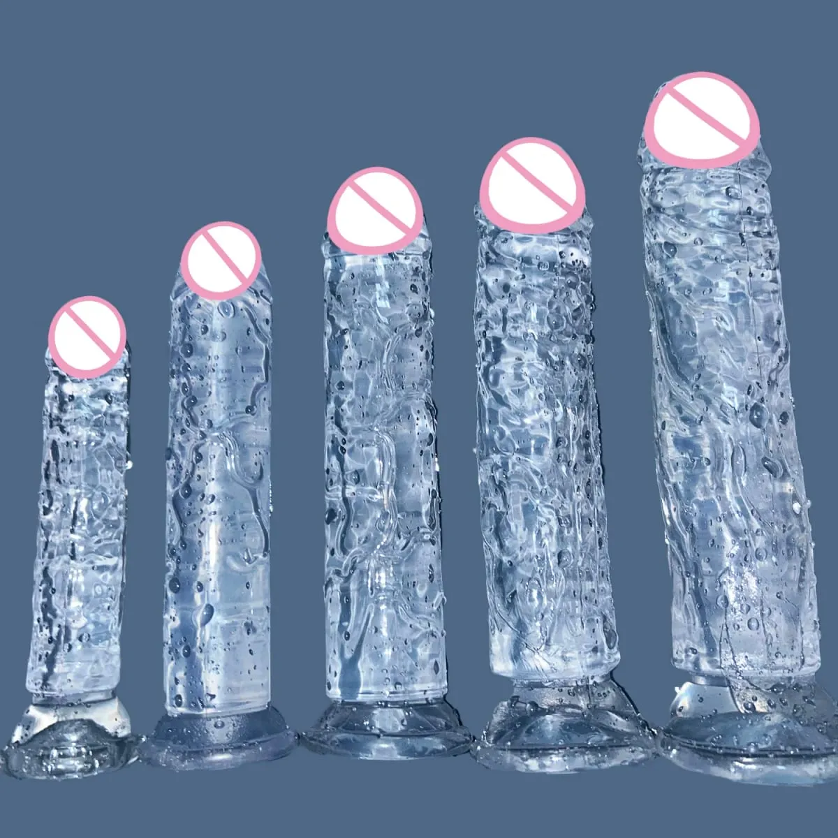 Olcsó 5 színű kis átlátszó vibrátor tapadókorong Jelly Dick női erotikus anális szex játékok Puha klitori hüvelyi maszturbátorok pénisz — image 1