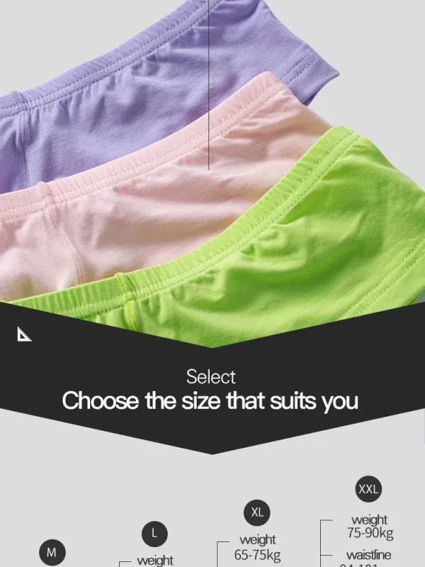 Cuecas de algodão masculinas confortáveis, 2 peças, cintura baixa, rosa, tecido macio, cintura larga, bolsa de suporte 3d, roupa íntima masculina amigável à umidade — image 13