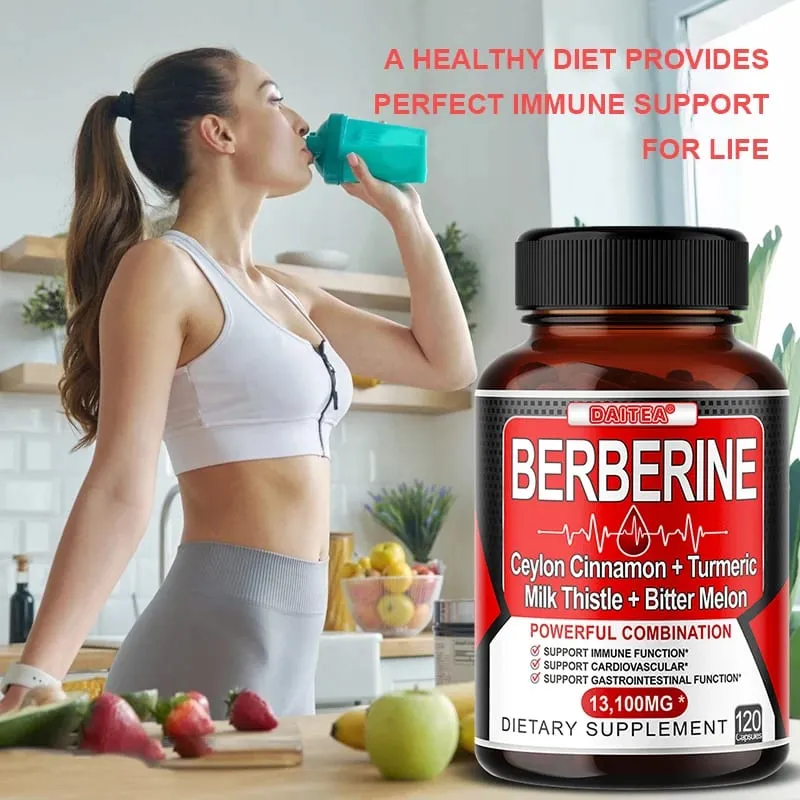Berberine and Ceylon Cinnamon Capsules-Good for Cardiovascular and Digestive Health Strengthens The Immune System Anti-oxidant — image 2