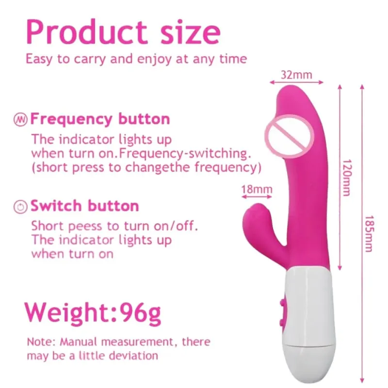Silicone G-Spot Rabbit Vibrator Dual Vibration Clitoral Massager 10 Speeds Επαναφορτιζόμενο αδιάβροχο σεξ παιχνίδι ευχαρίστησης για γυναίκες