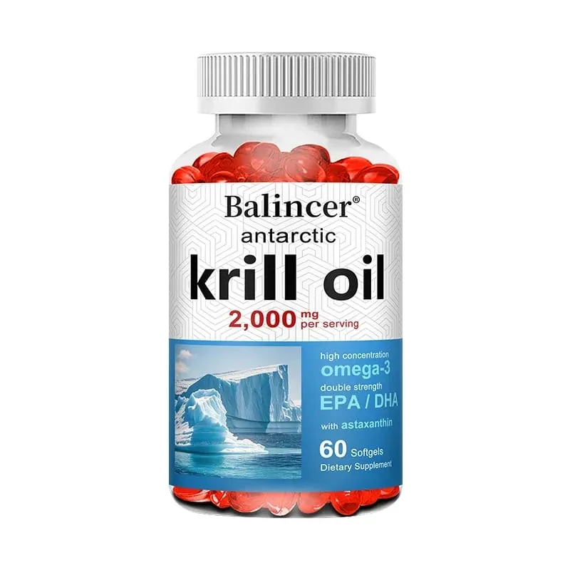 Antarctic Krill Oil 2000mg Supplement 3X Strength Natural Source of Omega-3s EPA 240mg + DHA 160mg + Astaxanthin 800mcg — image 9