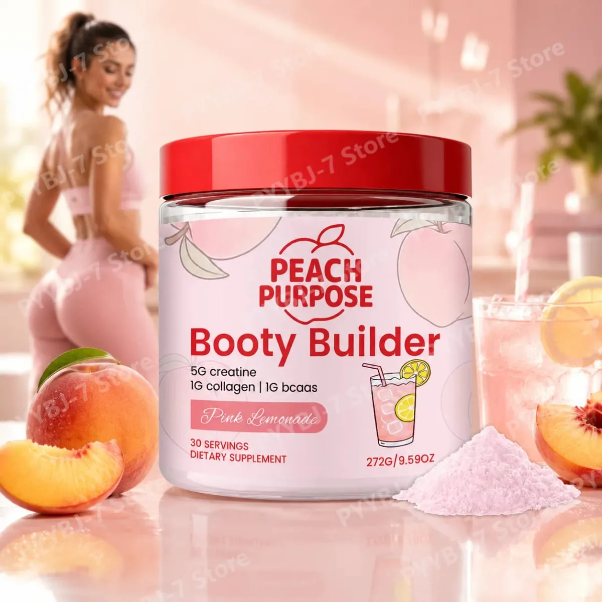 Workout Recovery Powder with Creatine Collagen & BCAAs – Post Workout Muscle Support Fitness Drink Nutrition Supplement