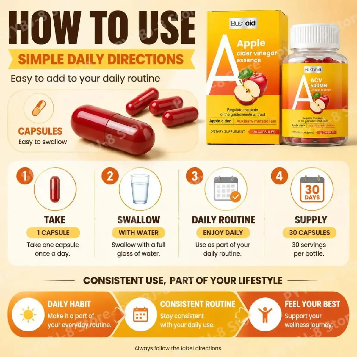 30 Κάψουλες Μηλόξυδο με L-Carnitine Energy Maintenance Green Tea Extract (85% Κατεχίνες) για Υποστήριξη Υγείας — image 6