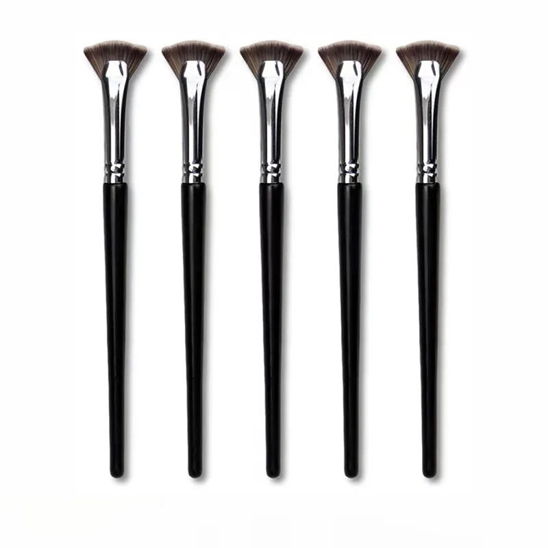 Brosse à cils en forme d'éventail, douce, sans perte, professionnelle, pour maquillage, Mascara, surligneur, poudre, outil de taches, 1 pièce — image 2