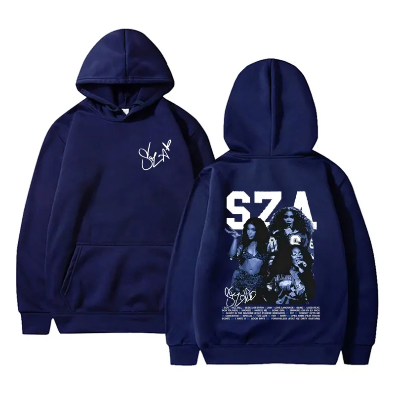 Hot Rapper SZA SOS Graphic Hoodie Men Women Hip Hop Fashion Oversized Hooded Sweatshirt Unisex Vintage Casual Pullover Hoodies — image 5