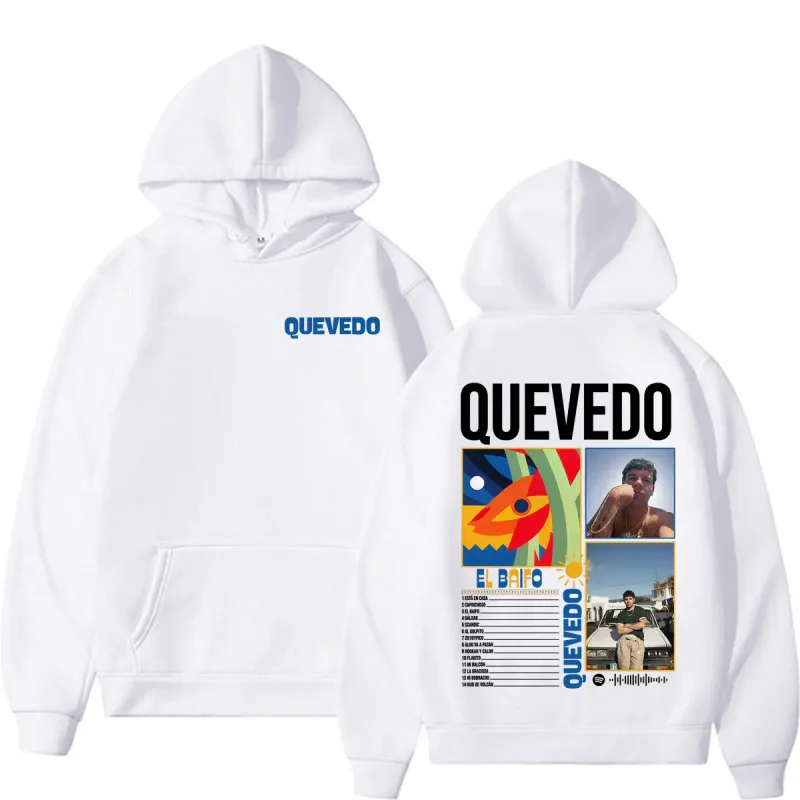 Rapper Quevedo 2026 EL BAIFO Graphic Hoodies Men Women Harajuku Vintage Gothic Sweatshirt Casual Cozy Oversized Hoodie Pullovers