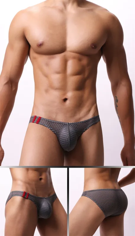 Cuecas masculinas verão respirável buracos roupa interior u convexo fino cintura baixa cuecas masculinas deslizamento calzoncillos — image 4