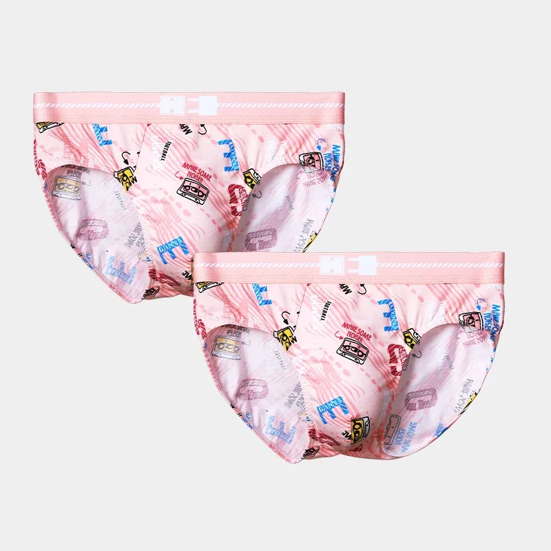 1pcMen's cotton antibacterial underwear men's briefs cotton comfortable personality print breathable boys sports underpants head — image 9
