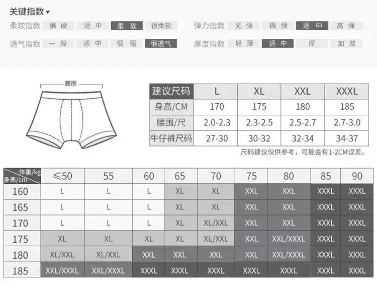 Panlalaking Breathable Comfortable High Elasticity Manipis Flat Underwear Apat na Sulok na Disenyo para sa Araw-araw na Susuot