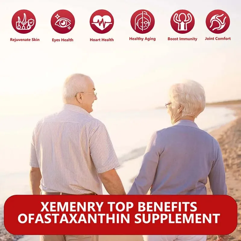 Astaxanthin 24mg - Promotes Cardiovascular Health & Accelerates Metabolism Supporting Eye Joint & Skin Health