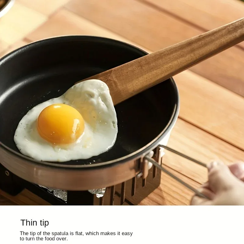 Teak Wood Spatula Small Kitchen Spatula for Cooking Egg Pancake Turner Outdoor Cooking Spatula Utensils Kitchen Tools — image 3