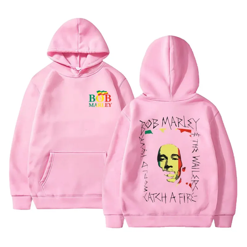 Reggae Bob Marley Face Graphic Hoodie Catch A Fire Album Merch Pullover Hoodies Men Women Casual Vintage Oversized Sweatshirt — image 12
