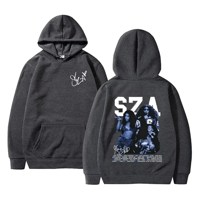 Hot Rapper SZA SOS Graphic Hoodie Men Women Hip Hop Fashion Oversized Hooded Sweatshirt Unisex Vintage Casual Pullover Hoodies — image 4