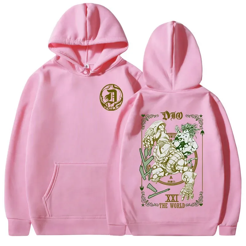 Anime Jojo Bizarre Adventure Hoodies Dio Brando Jotaro Kujo Manga Graphic Sweatshirts Men's Women Long Sleeves Fleece Pullovers — image 4