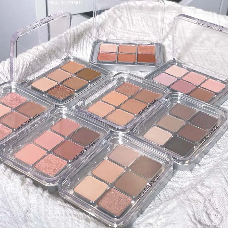 Grey Rose Shimmer Matte Eyeshadow Palette 6 Colors Glitter Earth Color Χαμηλού κορεσμού Pigment σκιών ματιών μακράς διαρκείας Καλλυντικά