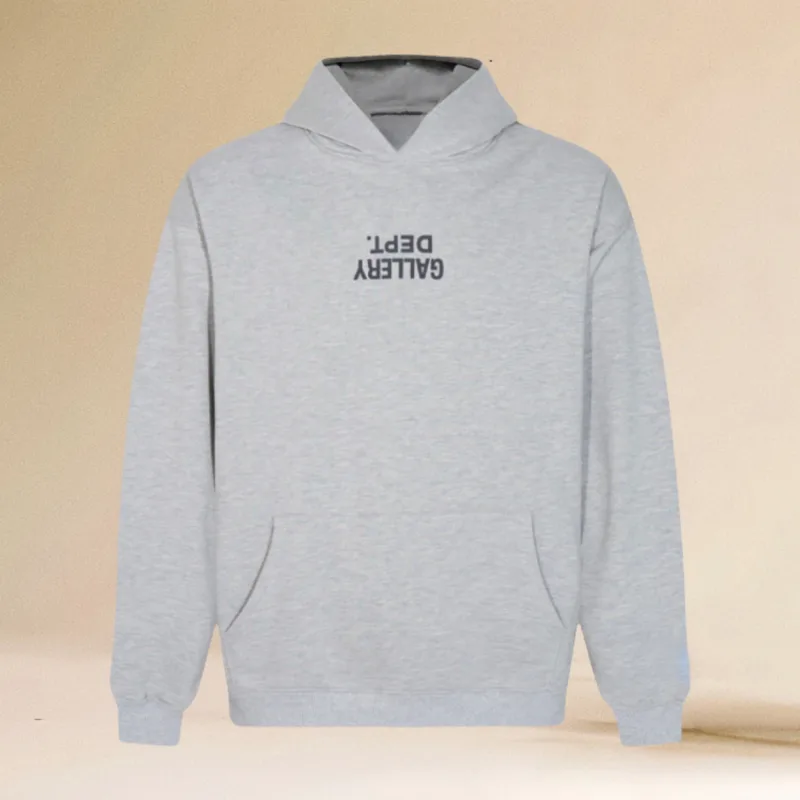 Nova galeria com capuz departamento com estampa de letras – estilo europeu moda de rua – ajuste solto americano high street camisa de manga