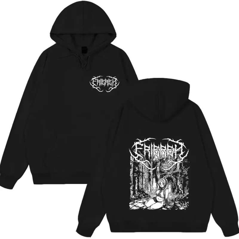 Anime frieren: além do fim da jornada t camisa frieren manga gótico hoodies roupas masculinas femininas roupas de inverno estilo solto streetwears — image 1