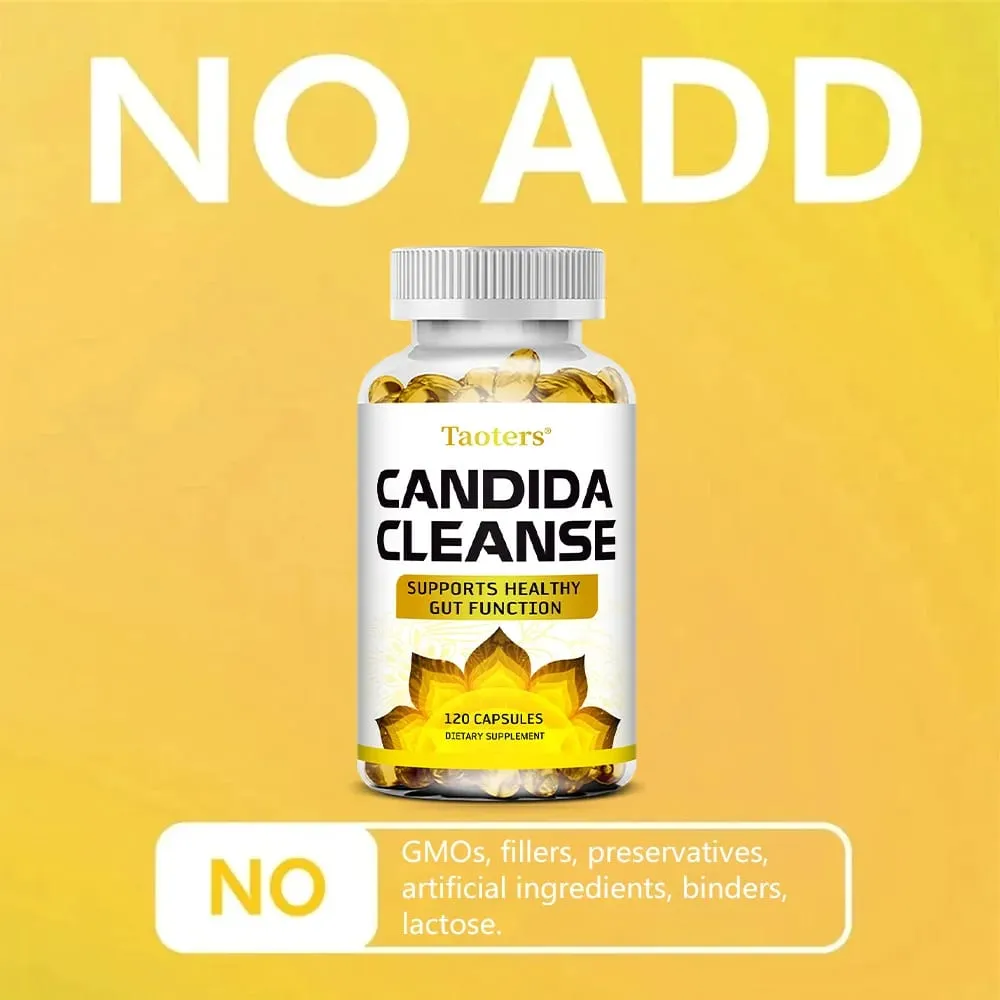 Candida Cleanse – Májtisztító méregtelenítő Támogatja a bélrendszer egészségét Tisztító vastagbél növelő energia 120 kapszula — image 5