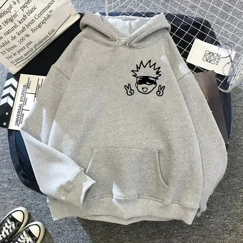 Spring Autunm Unisex Jujutsu Kaisen Anime Hoodies Sweatshirts Large Animated DesignsKawaii Gojo Satoru Graphic Streetwear — image 23