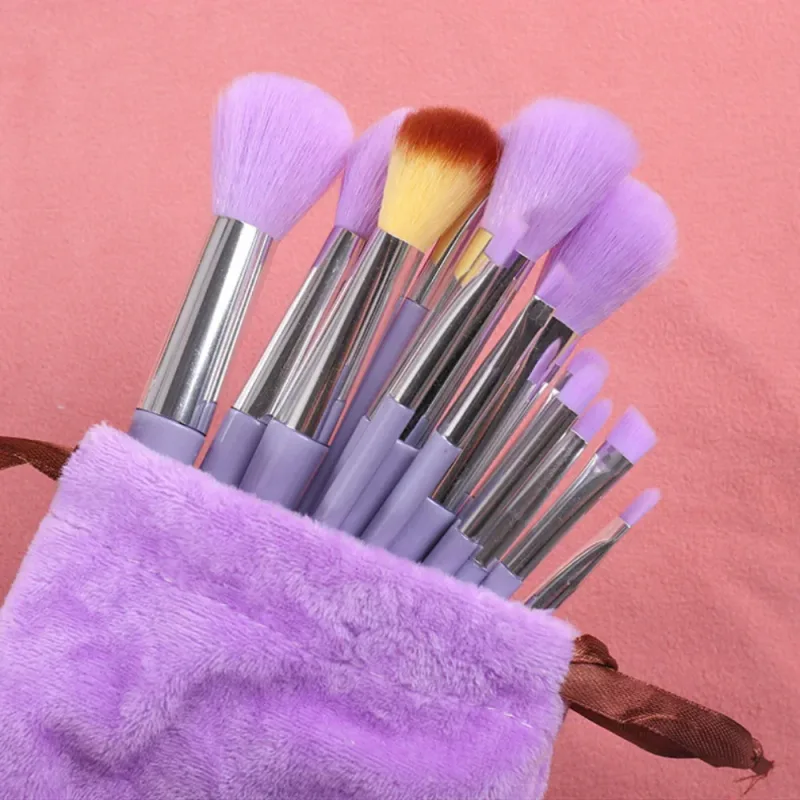 Ensemble de pinceaux de maquillage, 13 pièces, ombre à paupières, fond de teint, poudre cosmétique, mélange de Blush, outils de maquillage de beauté pour débutants — image 14