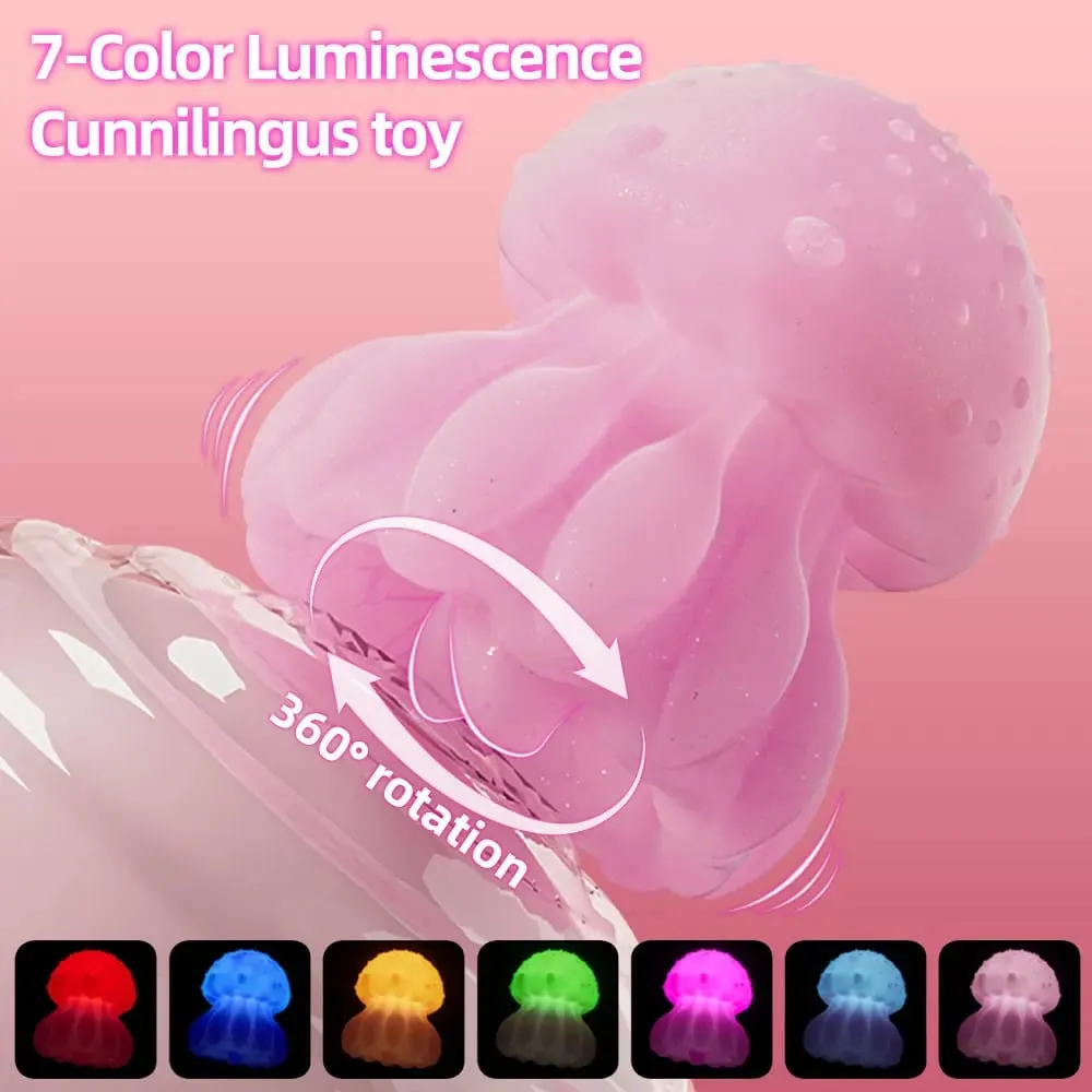 Tongue Licking Vibrator 10 Modes Δόνηση LED Rainbow Color Jellyfish Vibrator Θηλή κλειτορίδα Διεγέρτης σεξουαλικό παιχνίδι για ενήλικες 18 — image 2