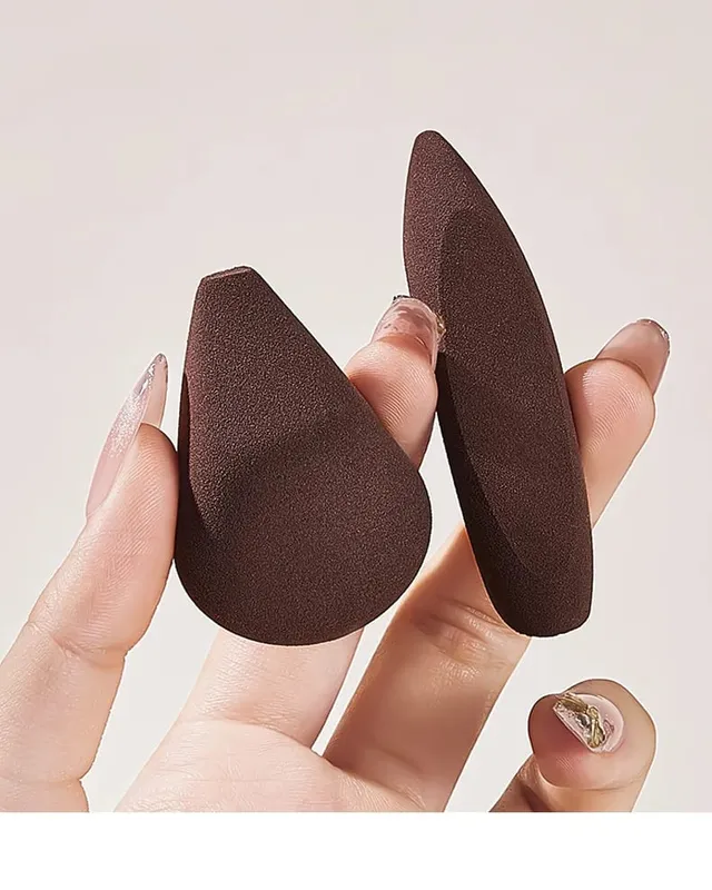 2db Finger Shape sminkszivacs készlet Puha, újrafelhasználható kozmetikai puff az alapozóhoz Highlighter korrektor keverő arckontúrhoz