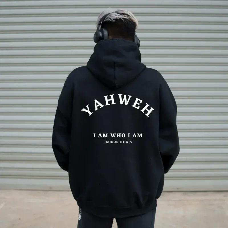 20256 Lelaki Terlaris Lelaki Kristian YAHWEH Hoodies Jesus Hombre Fesyen Popular Streetwear Bercetak Surat Baju Sweat Wanita Bertudung