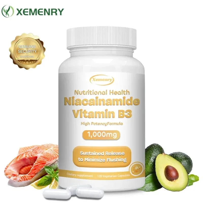 Niacinamide Vitamin B3 Capsules - Supports Skin Brain Function and Heart Health Boosts Energy and Improves The Immune System — image 2
