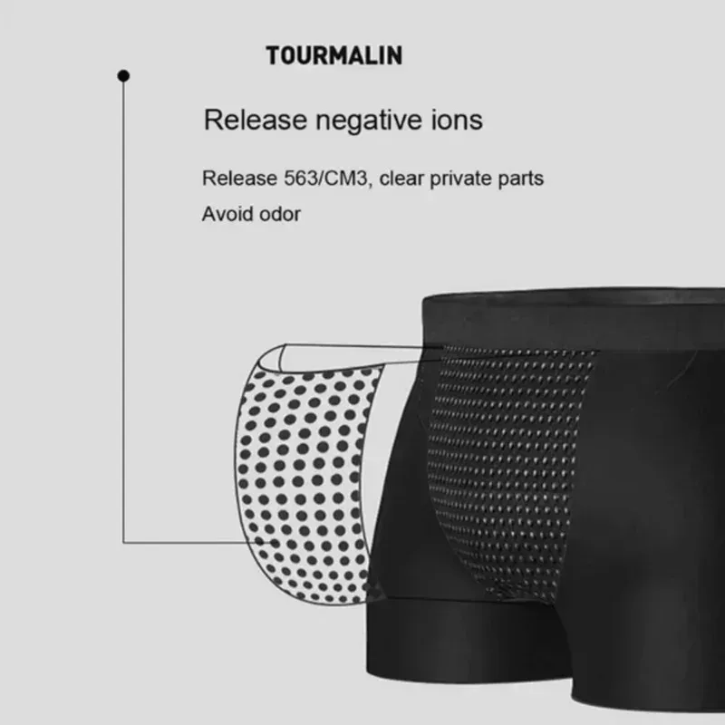 Upgraded 53 Magnets Boxer Briefs for Men Magnetic Therapy Pain Relief Blood Circulation Brazilian Underwear Size L to 5XL — image 6