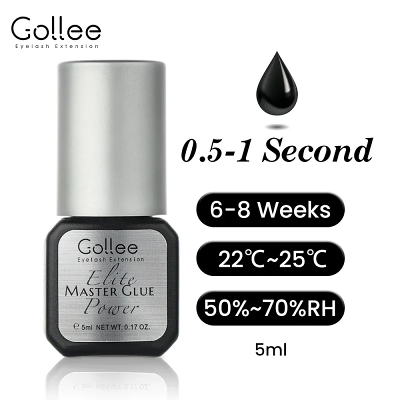 Gollee 0.5s דבק מהיר להארכת ריסים דבק ריסים מקצועי עמיד 6-8 שבועות השתלת ריסים עמיד למים Super Bonder