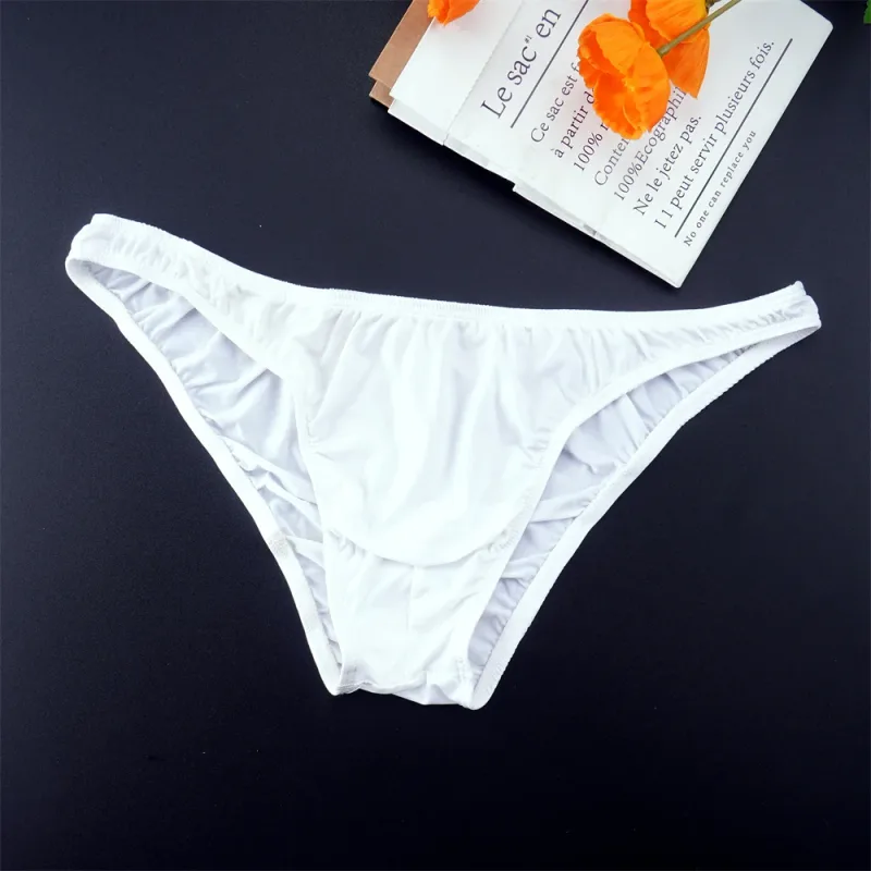 Lalaking Solid na Kulay Ice Silk Seamless Briefs Low Waist U Convex Panties na Panlalaki Ultra-manipis na Kasuotang Panloob na Elastic Mabilis na Tuyong Hininga na Panty — image 12