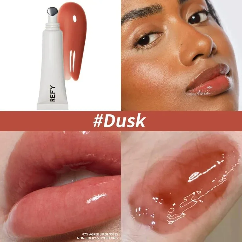 Διάφανο ενυδατικό Lip Gloss με Αντικολλητικό Υαλουρονικό Οξύ Λειαίνει τα χείλη Θρεπτικά Ενυδατικά Clear Lip Care Makeup