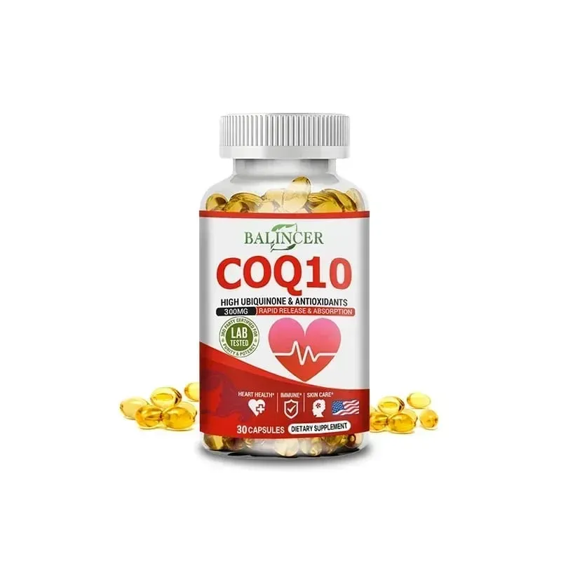 CoQ10 Softgels - Koenzim Q10 (ubikinon) Kiegészítő, jól felszívódó antioxidáns, támogatja a szív egészségét és az energiatermelést
