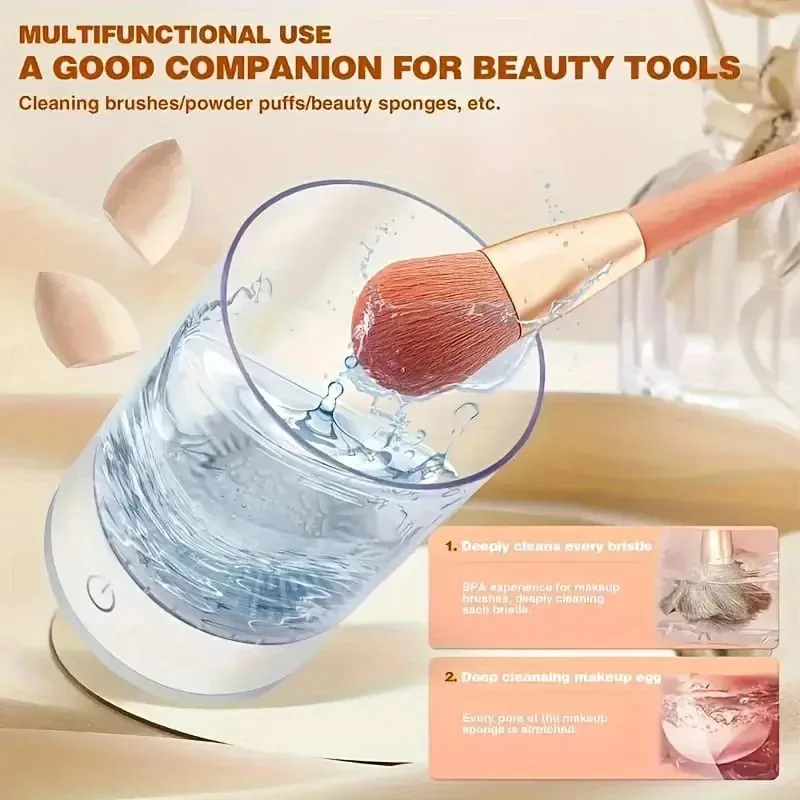 USB Powered Makeup Brush Cleaner And Dryer Odorless Battery Free Plug And Play Essential Beauty Tool For Cosmetic Brushes — image 5