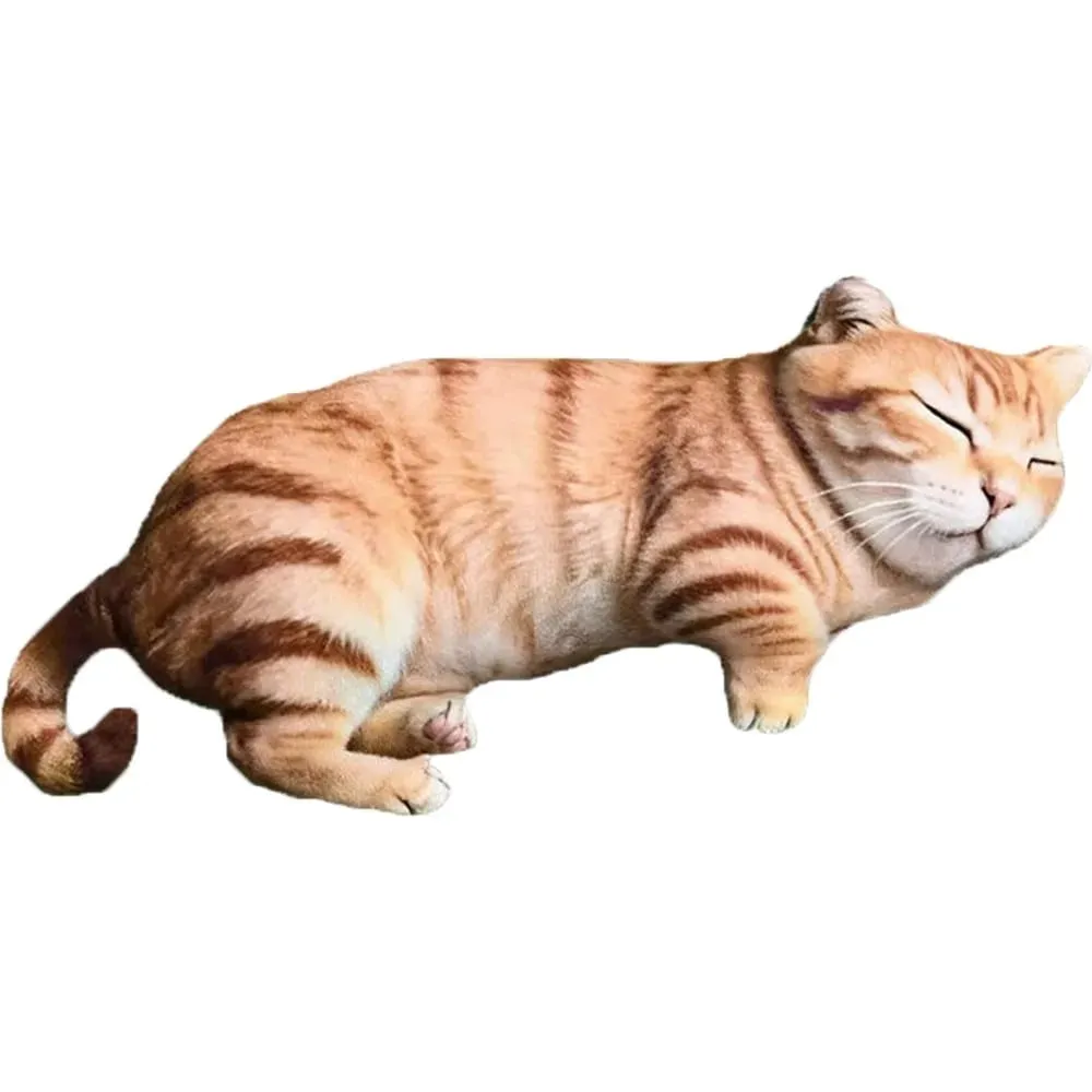 Plush Material Animal Body Pillow PP Cotton Filled Soft Texture Poultry Throw Pillows Cat Pattern Cute Design