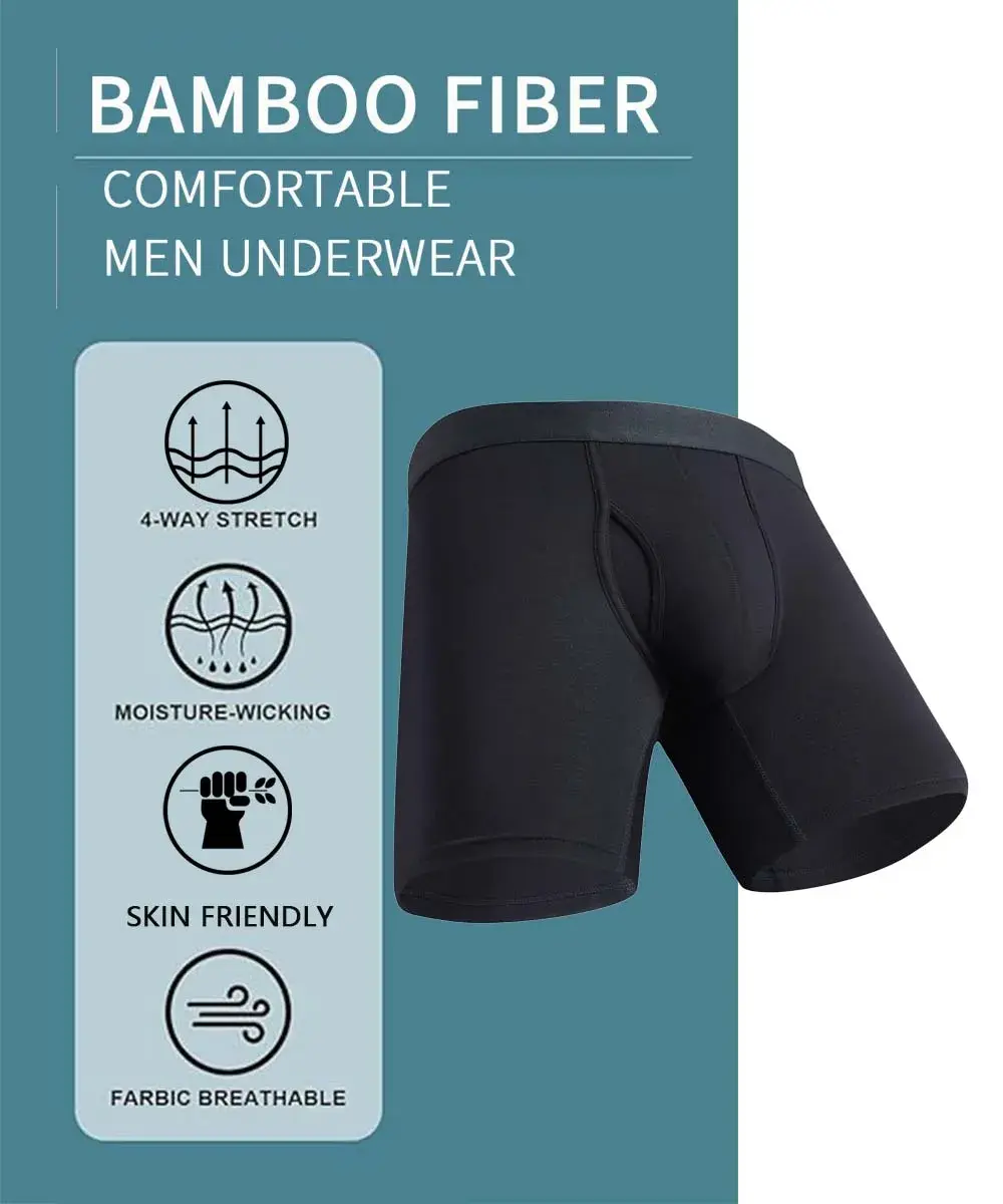 4 Pack Men's Bamboo Underwear Briefs - U Pouch Design, Ultra-Soft Breathable Fabric, Moisture Wicking Men's Boxers (S-XXL) — image 1