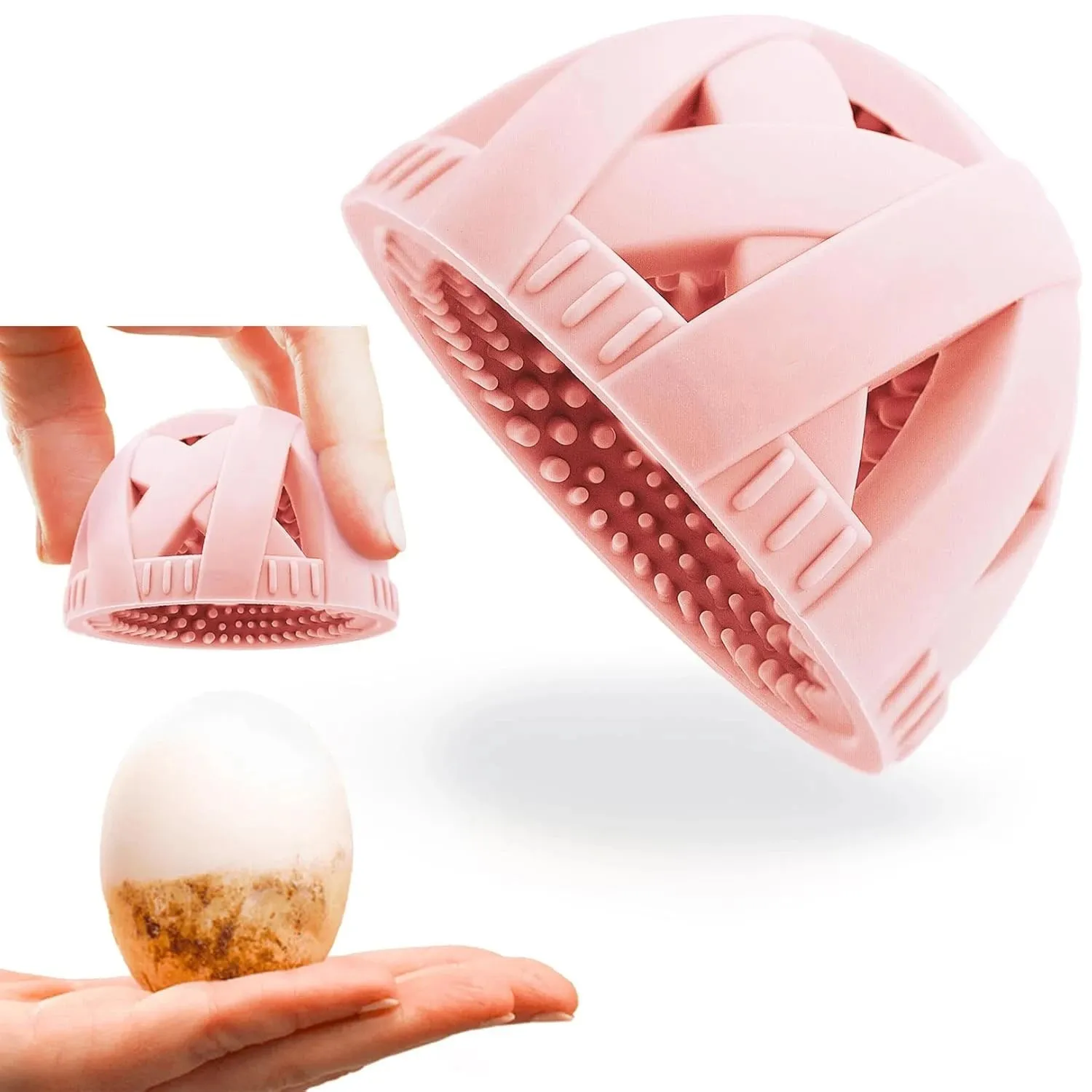 Silicone Egg Washing Brush Specialized Egg Cleaner Tool Flexible Food Grade Scrubber for Farm Fresh Eggs Kitchen Use — image 8