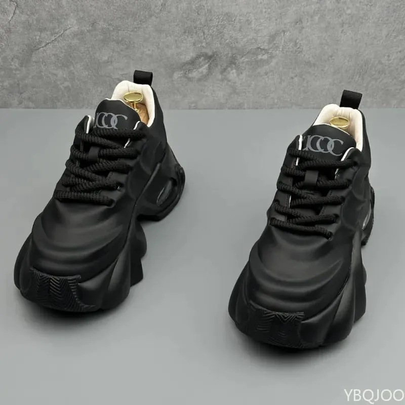 Hot Selling Men's Shoes in Plus Size Design New Thick Soled Fashionable and Versatile Sports Vulcanized Shoes with Temperament