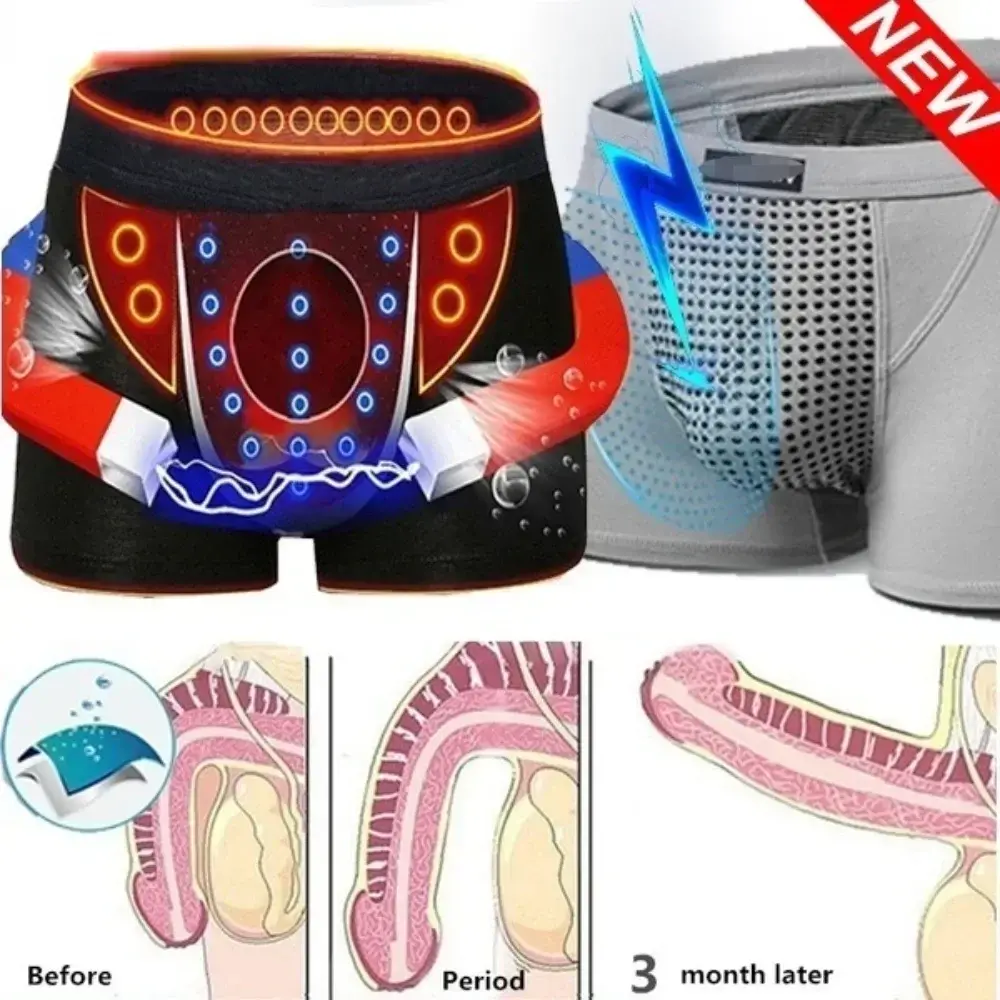 Upgraded Version of Men's Magnetic Therapy Health Panties 22 Magnet Reinforced Boxer Briefs (L-6XL) Brazilian Men's Underwear — image 4