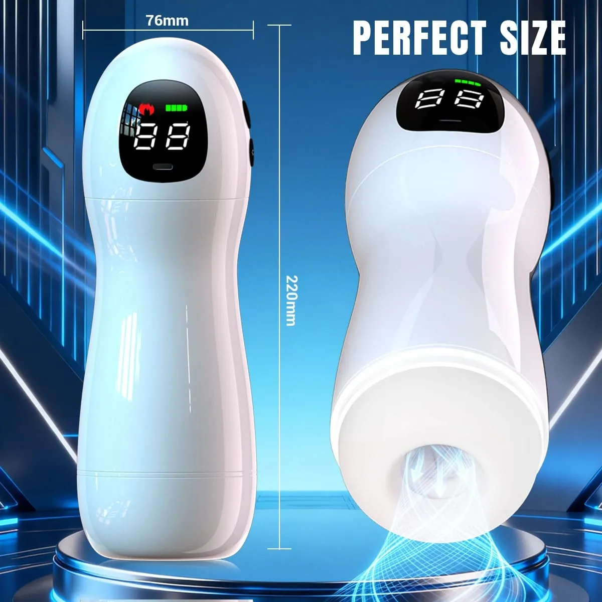 LED-es automata férfi maszturbátor csésze szopási gép Valódi Vagina 9 Szívó Vibrációs módok Orális Maszturbáció Férfi szexjátékok — image 6