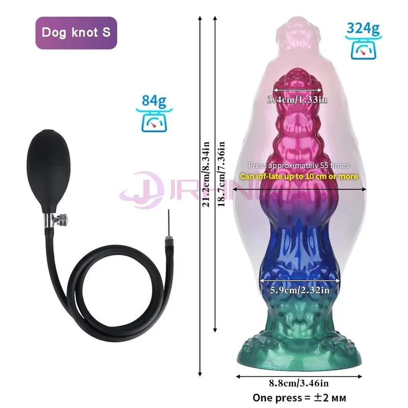 Dog Knot anal Dildos inflatable Buttplug max 11cm huge anal dilation plug sex toys for women men BDSM G-Spot Prostate Massage — image 11