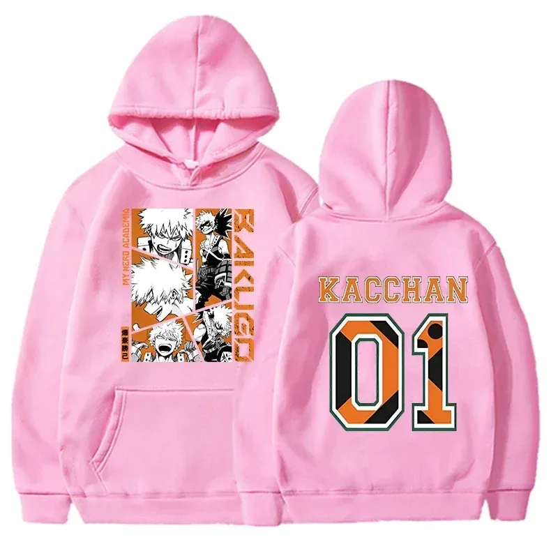 Anime Bakugou Katsuki printed hoodies for men and women, fashionable pullovers for autumn and winter, and women's sweatshirts