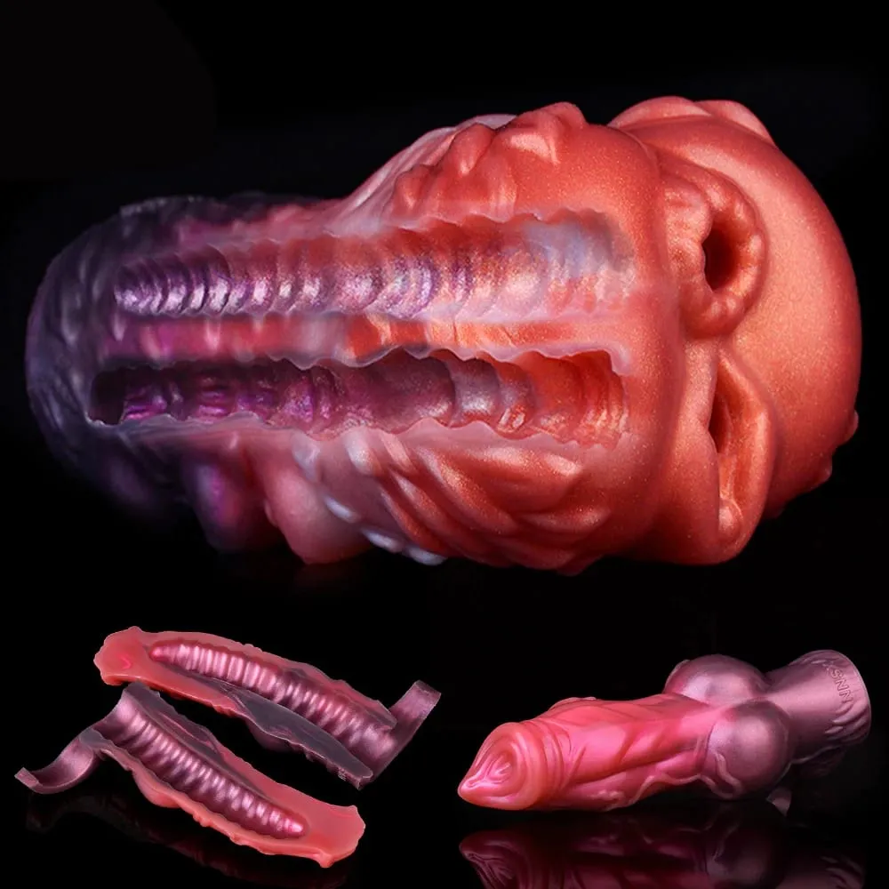 Kétcsatornás Monster Pussy maszturbátor puha szilikon férfi maszturbációs csésze valósághű vagina pénisz tréning szexjátékok férfiaknak — image 1