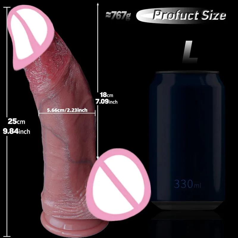 Huge Thick Dildo Realistic Dildos Diameter Girth Dildo for Anal G-spot Stimulate Body-Safe Big Anal Toys with Suction Cup Giant — image 9