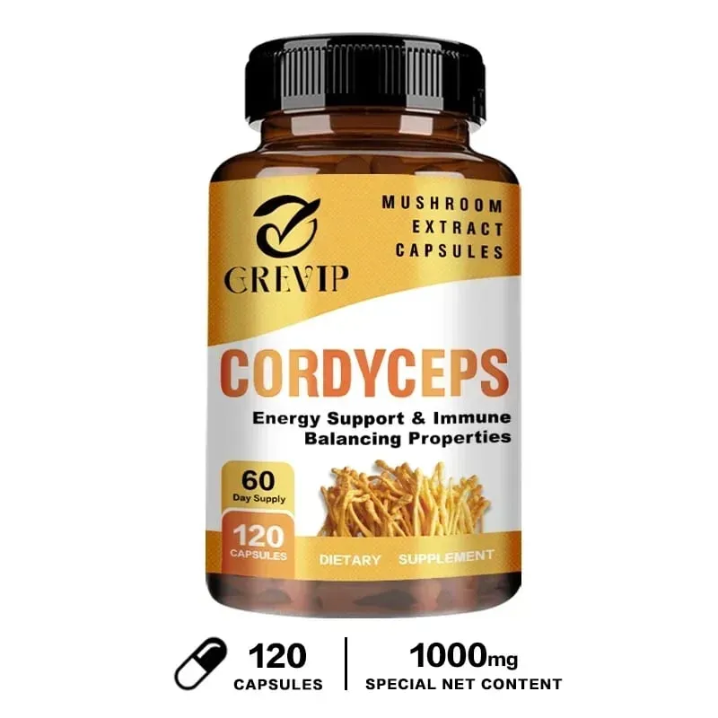 Cordyceps Mushroom Capsules - Boost Energy and Endurance Enhance Memory and Concentration and Relieve StressSupplementsSupplem — image 9