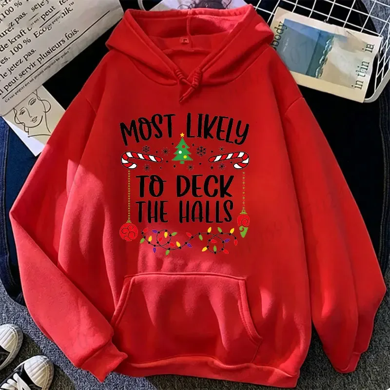 Pinakamalamang Sa Pasko Family Hoodies Nakakatawang Slogan Group Sweatshirts Xmas Gingerbread Man Print Hooded Hoody Holiday Party Top — image 13