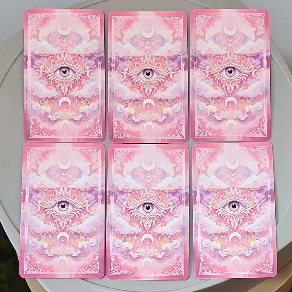 Pink Romantic Fantasy Tarot Deck in Tin Box 11*6,2cm 78-card Full Deck with Instruction Book Spiritual Divination Oracle — image 5