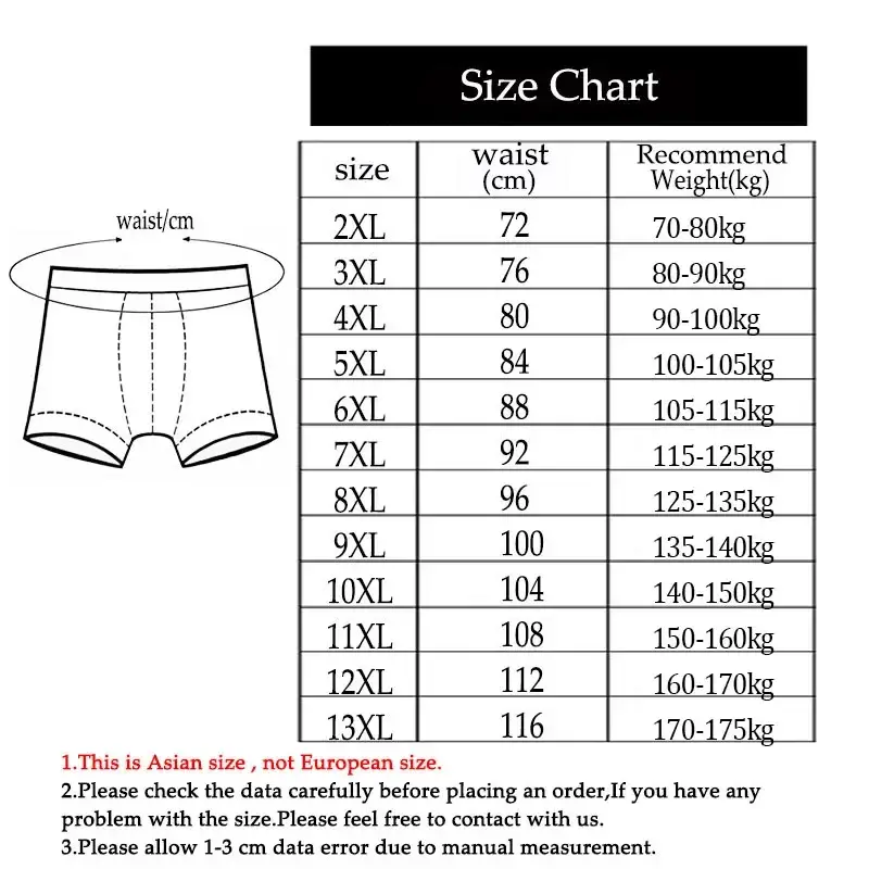 4 pçs/lote 13xl modal oversize men boxer shorts homme boxer shorts dos homens calcinha masculina cueca homem homem boxer com — image 3