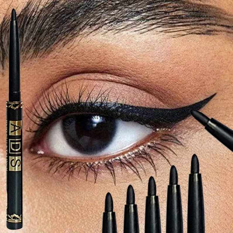 Automatic Gel Eyeliner Pencil Waterproof Long Lasting Black Eye Liner Twist-Up No Sharpening Easy Glide Makeup for Women — image 3