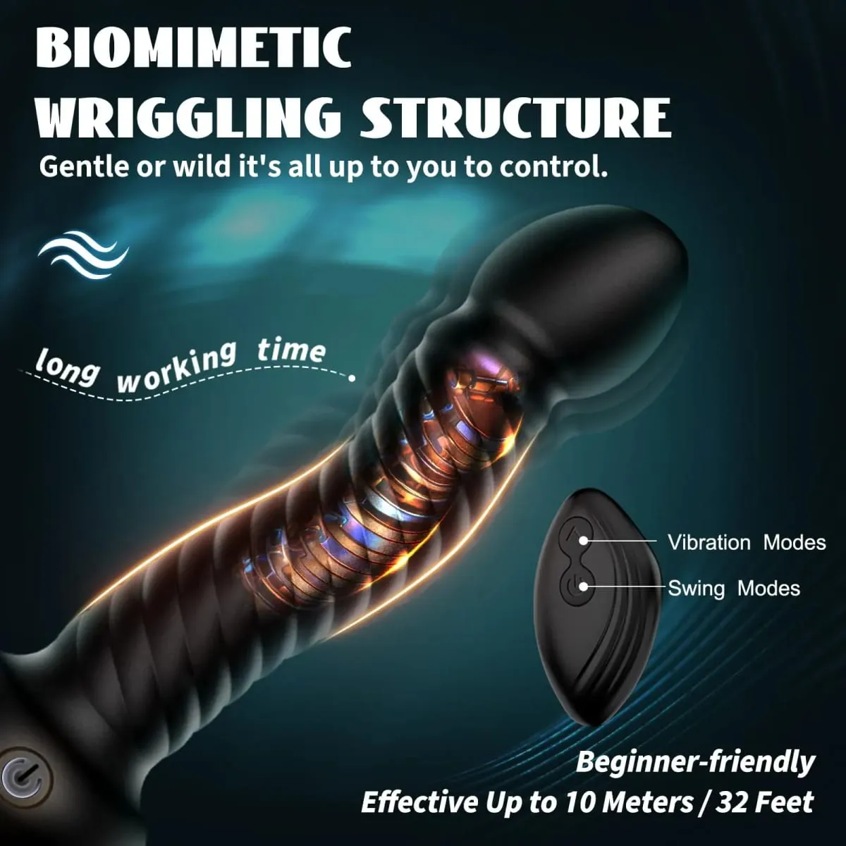 Joyoxia Wriggling Anal Vibrator Ανδρικό μασάζ προστάτη Δονούμενο βύσμα γλουτών με τηλεχειριστήριο σεξουαλικά παιχνίδια για ενήλικες για άνδρες ομοφυλόφιλες γυναίκες — image 5
